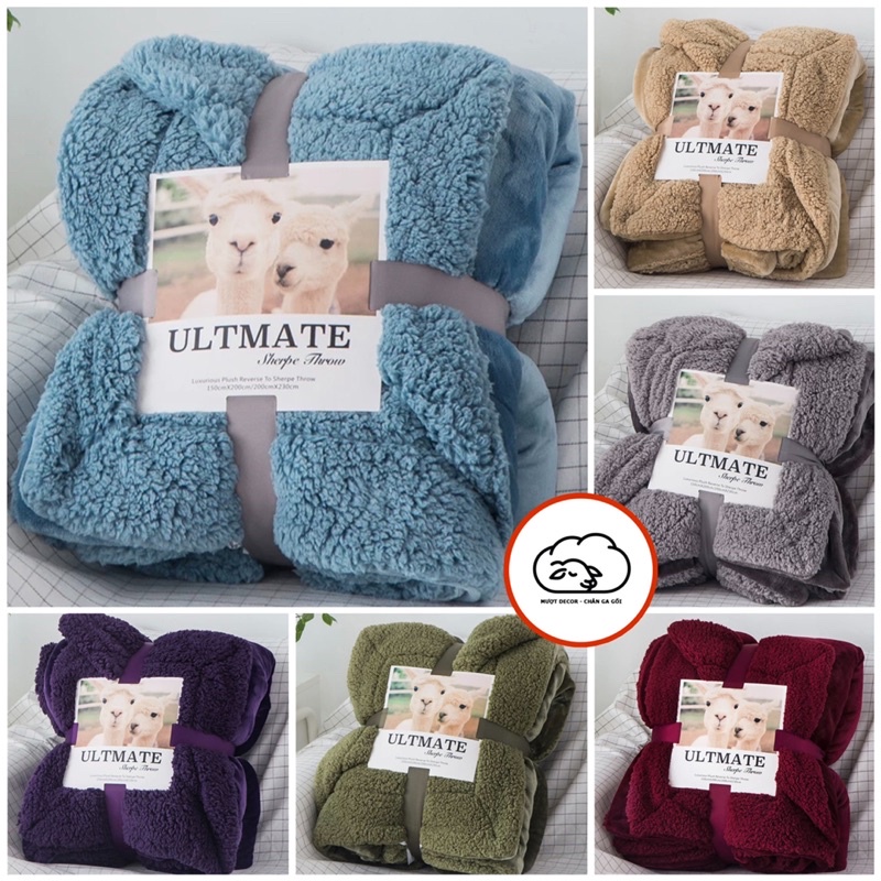 Chăn lông cừu Mượt Decor, mền lông tuyết dày 2 lớp đại hàn cho bé và gia đình kích thước 2mx2m3