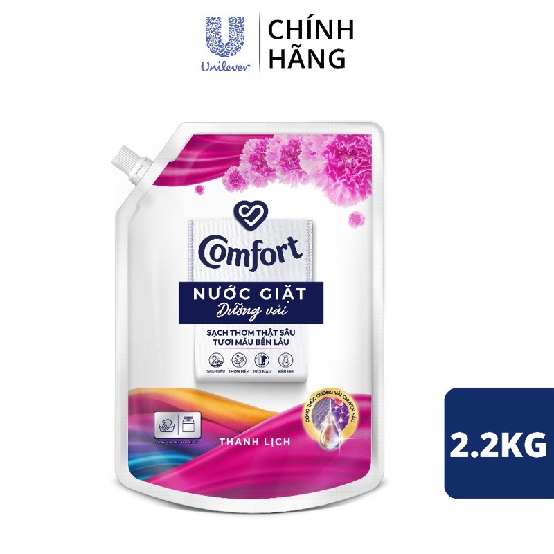 Nước giặt dưỡng vải Comfort hương Thời Thượng túi 2,2kg