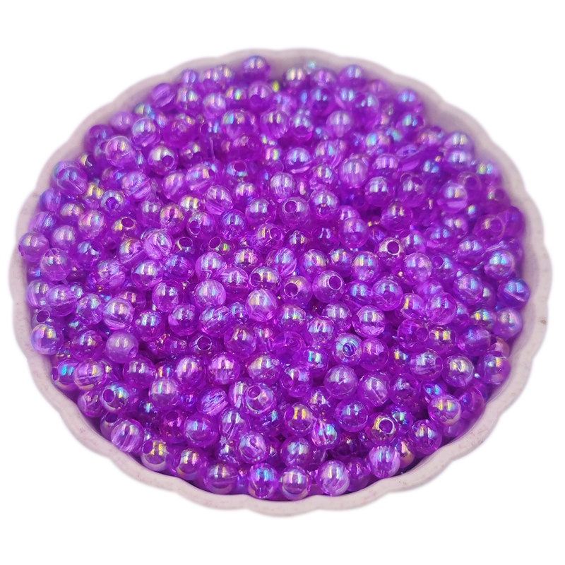 Set 40-200 Hạt Nhựa Acrylic 4/6/8mm Làm Trang Sức Thủ Công