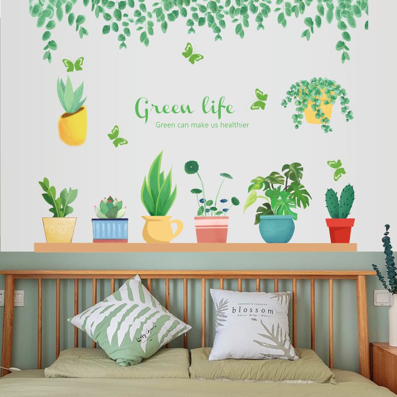 Tranh decal dán tường GIÀN CÂY GREENLIFE - Decal dán tường phòng khách️