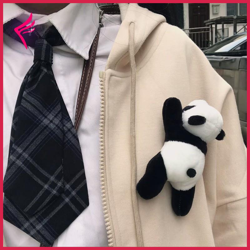 Huy hiệu cài áo, balo bằng bông hình gấu trúc panda phong cách Ulzzang Hàn Quốc siêu xinh