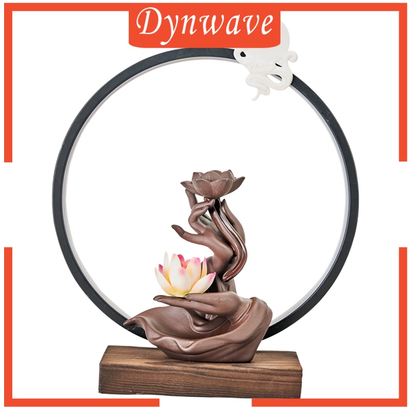 [DYNWAVE] Ceramic Backflow Waterfall Incense Burner LED Light