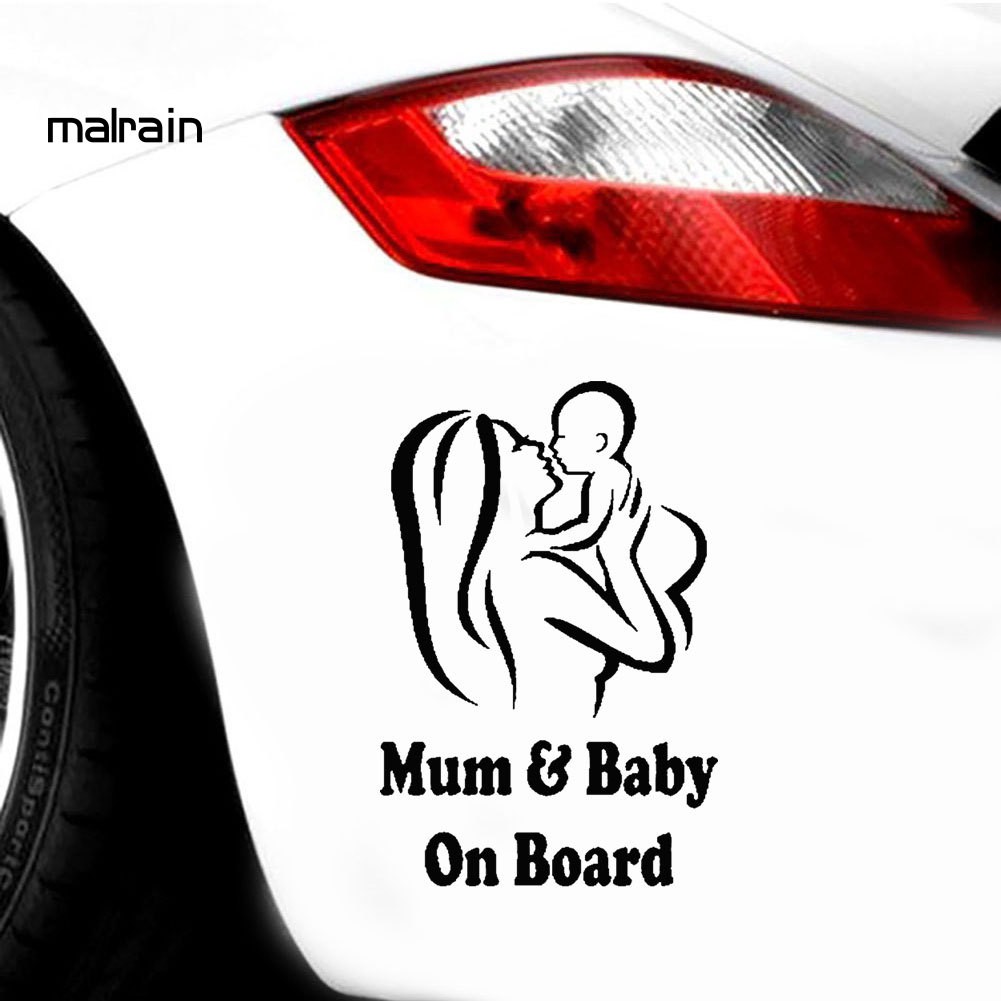 Miếng Dán Trang Trí Xe Hơi Chữ Baby On Board