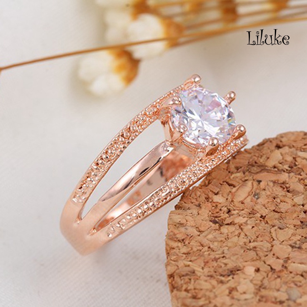 Nhẫn Hợp Kim Trang Trí Đính Đá Nhiều Lớp Thời Trang Cho Nữ