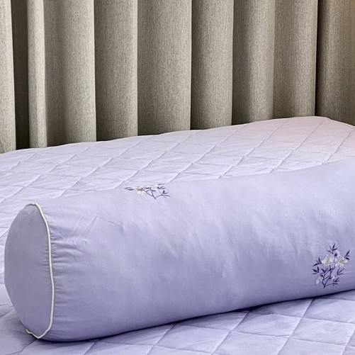 Vỏ gối ôm Hàn Quốc K-bedding By Everon Microtencel KMTS Thêu họa tiết 80x100cm (1 cái)