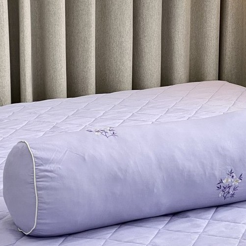Vỏ gối ôm Hàn Quốc K-Bedding By Everon Microtencel KMTS Thêu họa tiết 80x100cm