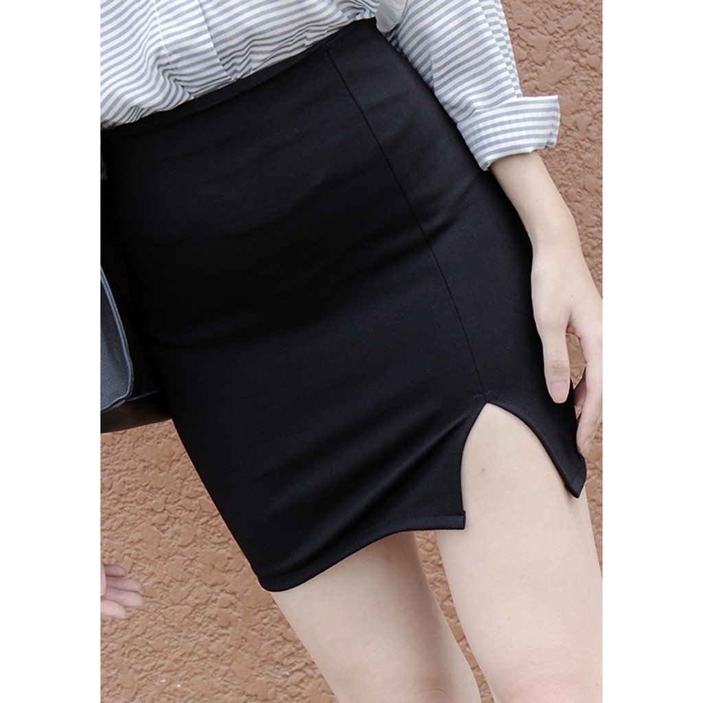 Chân váy ngắn xẻ trước thời trang cho nàng công sở