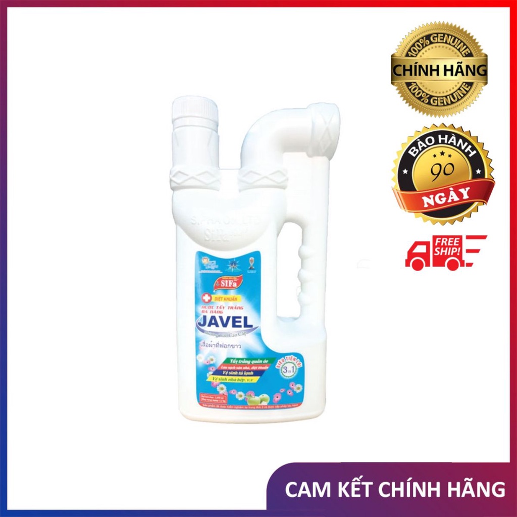 Nuoc tay quan ao - tẩy mốc, nước tẩy quần áo trắng Javel hương hoa quả tự nhiên Sifa 999 [ 1,2kg ]