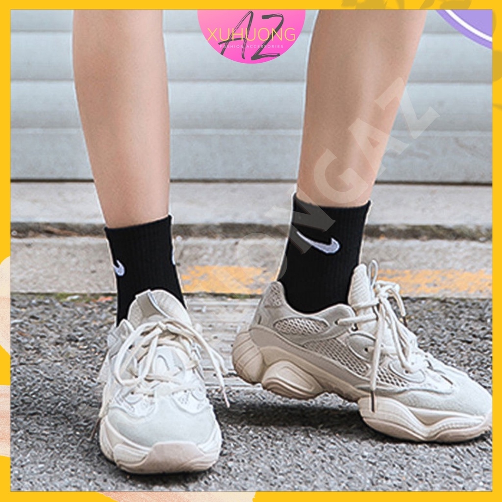 Tất cao cổ cho nam nà nữ. Tất cổ cao vải cotton thấm hút mồ hôi, chống hôi chân.