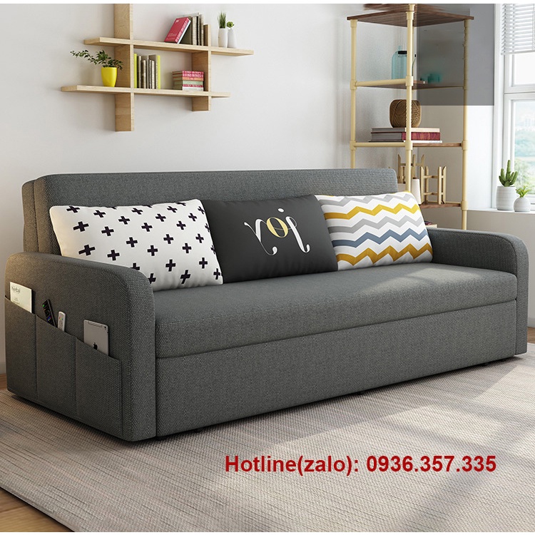 Sofa Giường Thông Minh Tiết Kiệm Diện Tích  -  Giường Sofa Gấp Gọn Đa Năng Có Ngăn Chứa Đồ KT 1m6x1m9
