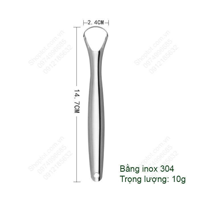 Bộ 2 dụng cụ cạo lưỡi làm bằng inox không gỉ, giúp làm sạch lưỡi cho hơi thở thơm mát
