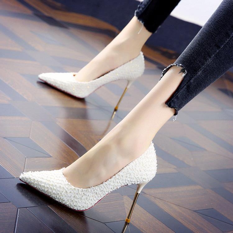 Đôi giày cao gót mũi nhọn thiết kế thời trang mùa thu dành cho nữ 2022