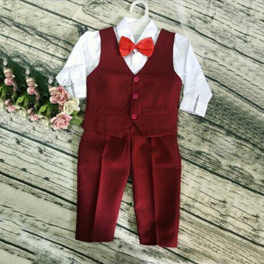 Set gile âu bé trai 4 món - Đỏ Đô