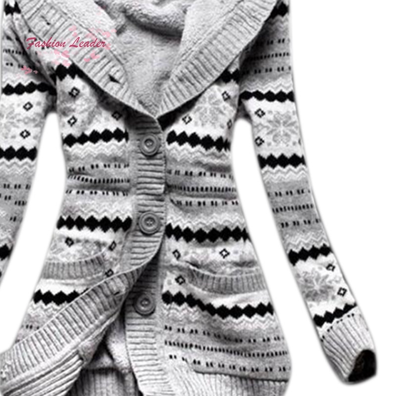 Women Fashion Winter Thick Hooded Cardigans Sweaters Fleece Warm Solid Coat | BigBuy360 - bigbuy360.vn