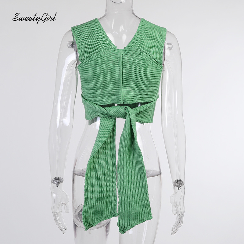 Áo tank top Dệt Kim Màu Trơn Dáng Ôm Thời Trang Đường Phố Gợi Cảm Cho Nữ