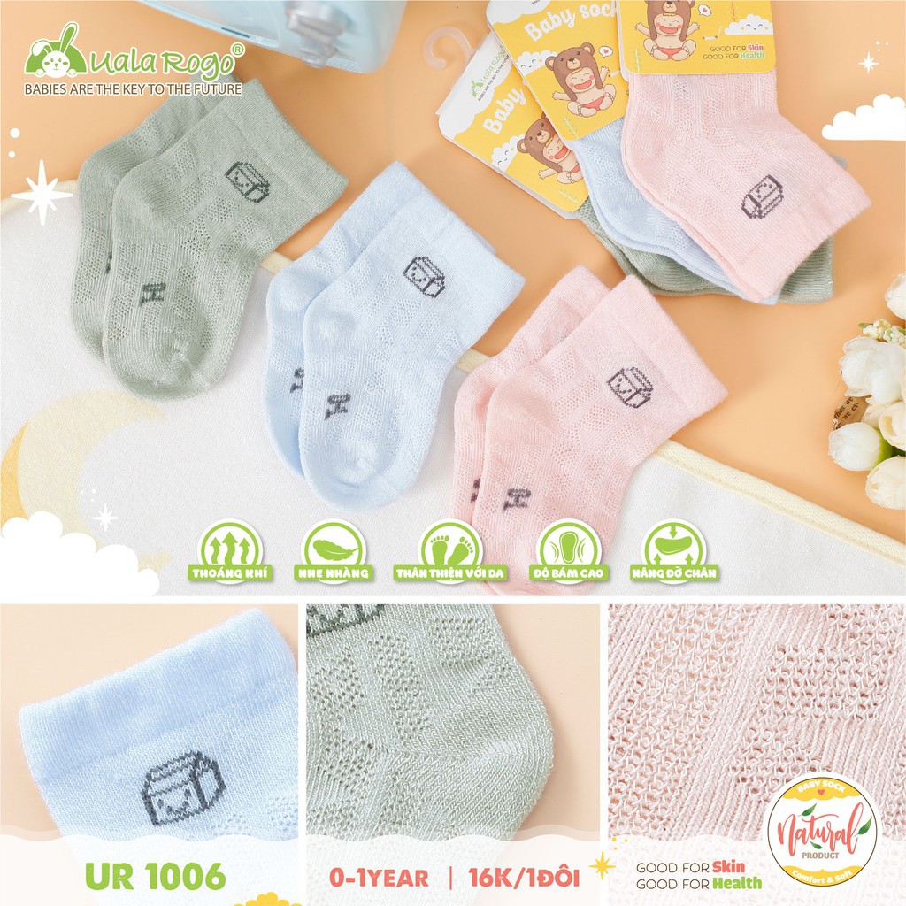 [ BEST SELLER ] Tất lưới Nature UALA ROGO từ 0-12 tháng S004