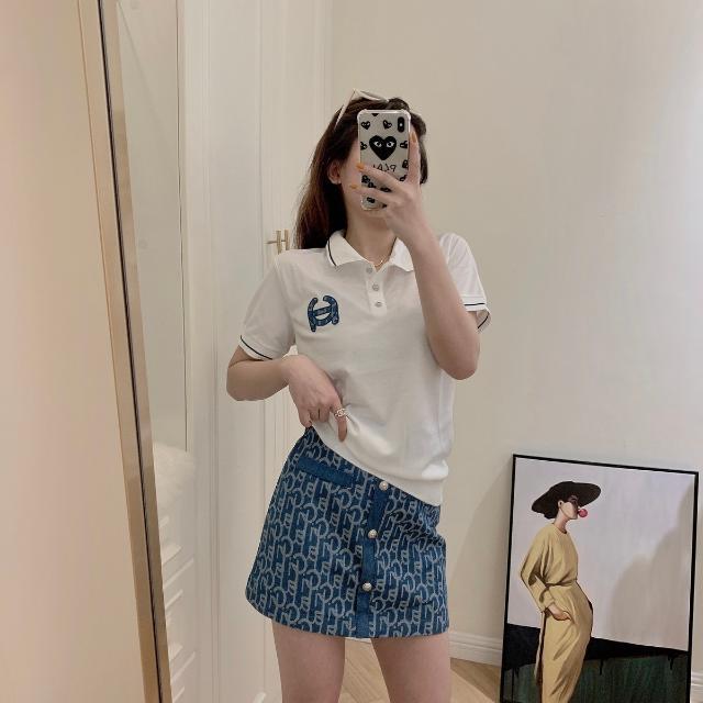 Bộ Áo Thun Polo Và Chân Váy In Họa Tiết Lưng Cao Thời Trang Cho Phụ Nữ | BigBuy360 - bigbuy360.vn