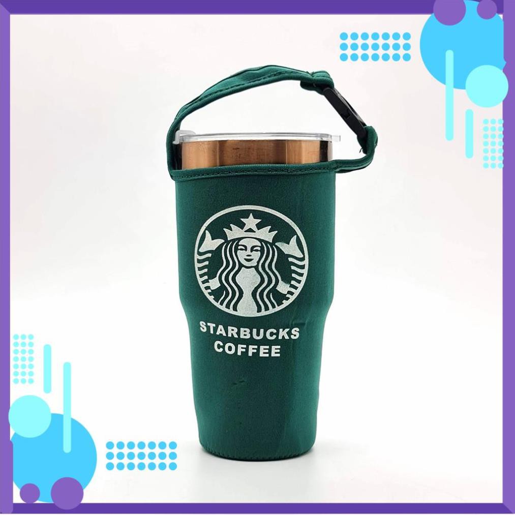 Bình Nước Cafe STARBUCKS Giữ Nhiệt 24h inox 304 Tặng Kèm Túi Xách