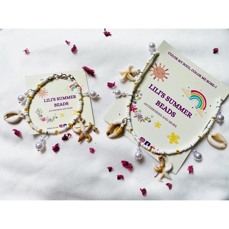 SET Vòng cổ + vòng tay handmade LILI BEACH BREATH NECKLACE - LILI'S SUMMER BEADS