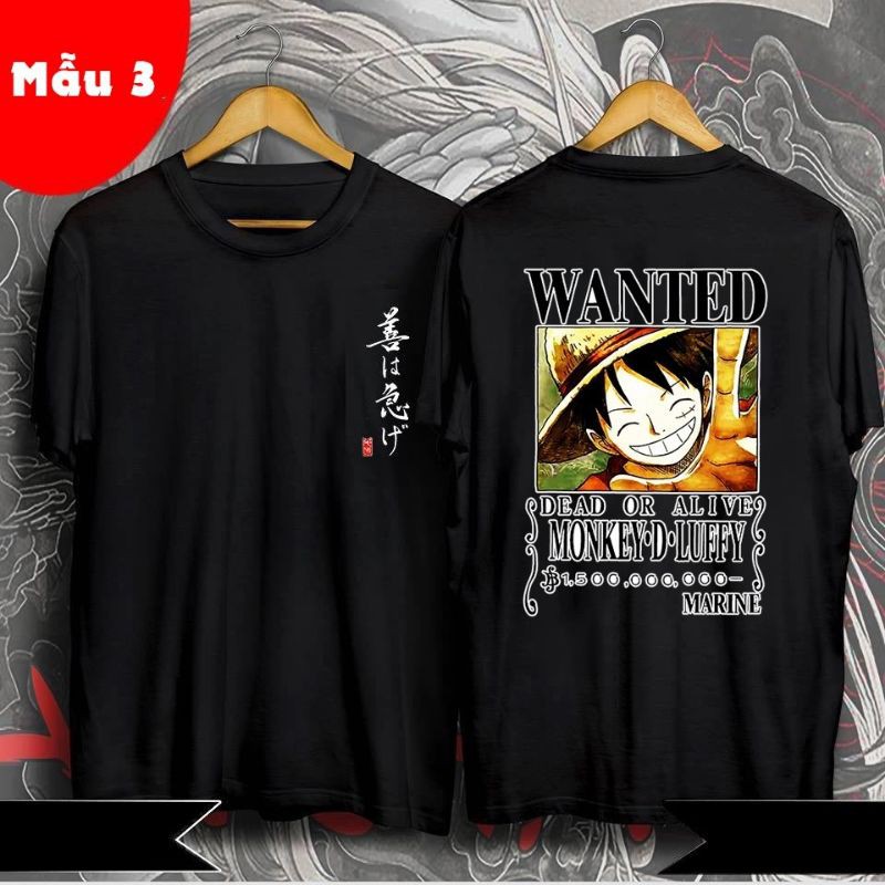 Áo Thun In Wanted Monkey D.Luffy Cực HOT giá tận xưởng