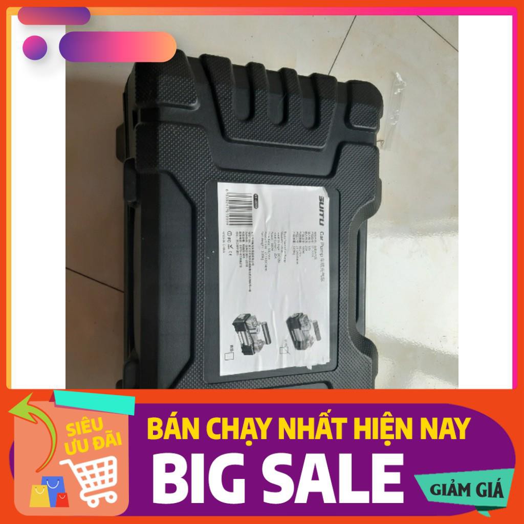 Máy Bơm Hơi Vá Lốp ô tô, Xe Máy 12v [xả lỗ] 1 Bộ 6 Món Cứu Hộ Lốp Tại Chỗ Có Đèn, Có kẹp nguồn cho xe máy