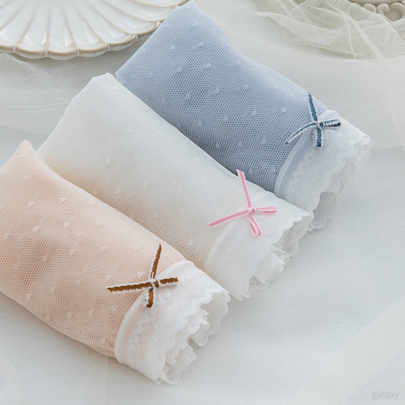 Quần Lót Cotton Lưng Vừa Phối Ren Quyến Rũ Cho Nữ