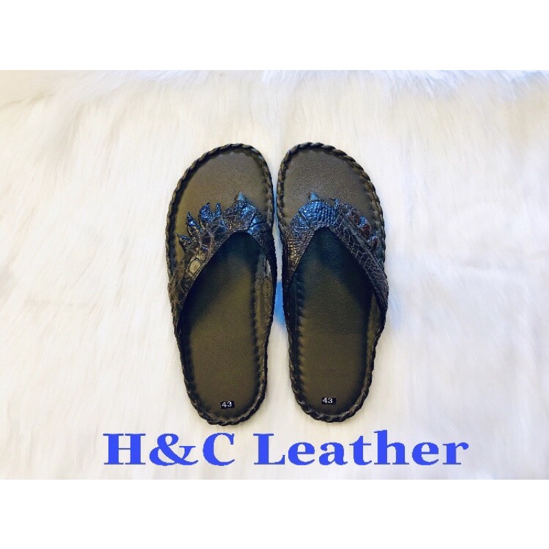 Dép kẹp da cá sấu thật 100%