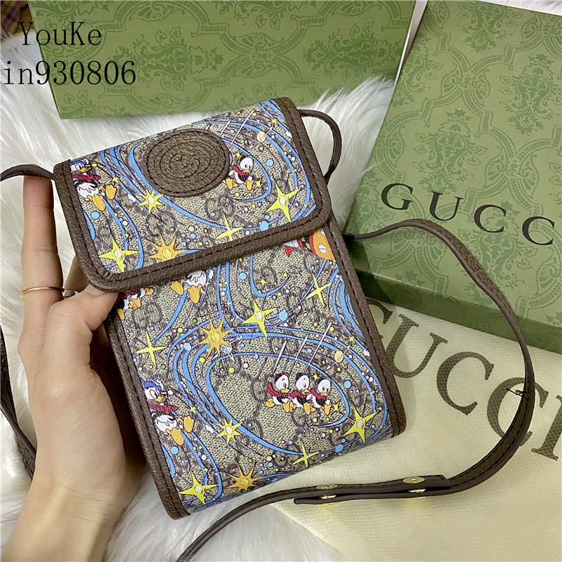 Gucci Túi Đeo Chéo Mini Đựng Điện Thoại Hình Vịt Donald Xinh Xắn