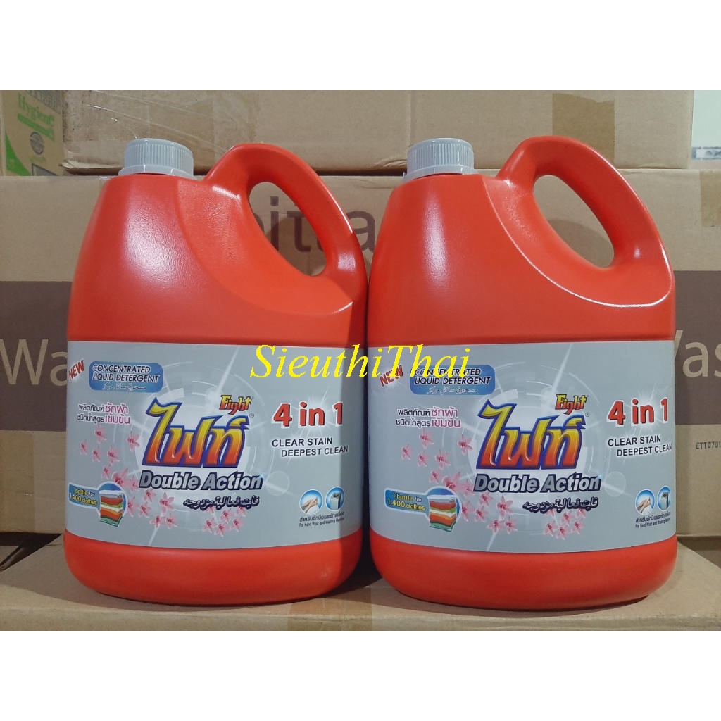 Nước giặt Fight 4in1 Thái Lan 3000ml Nắp màu Xám