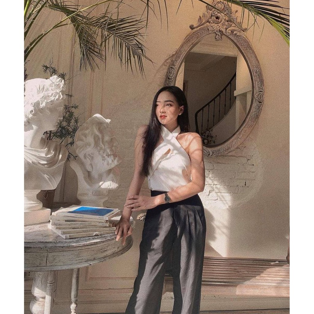 Áo Yếm Cổ Đắp Chéo (TRẮNG)