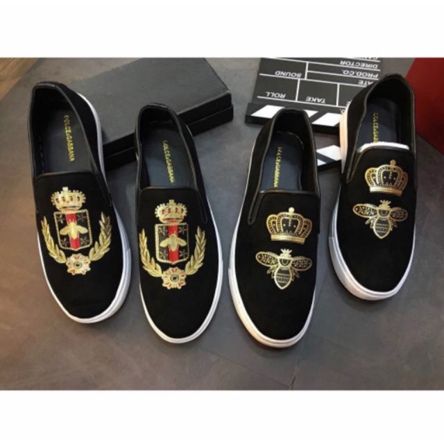 Giày lười nam in bông lúa và ong siêu đẹp