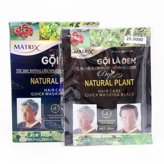 Hộp 10 Dầu gội nhuộm tóc gội là đen Matrix 25ml - Màu Đen