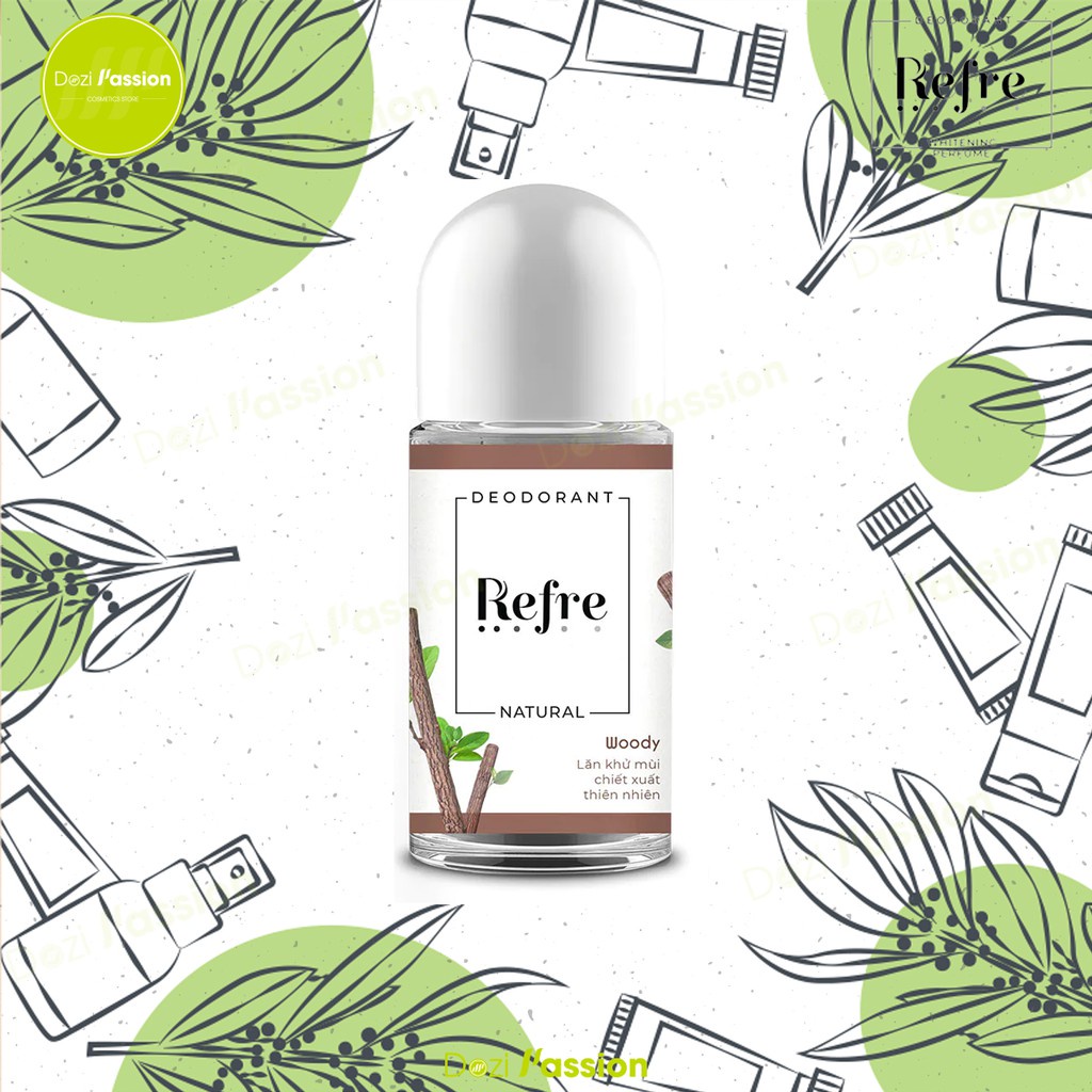 Lăn Khử Mùi Hương Tự Nhiên Refre Natural 40ml