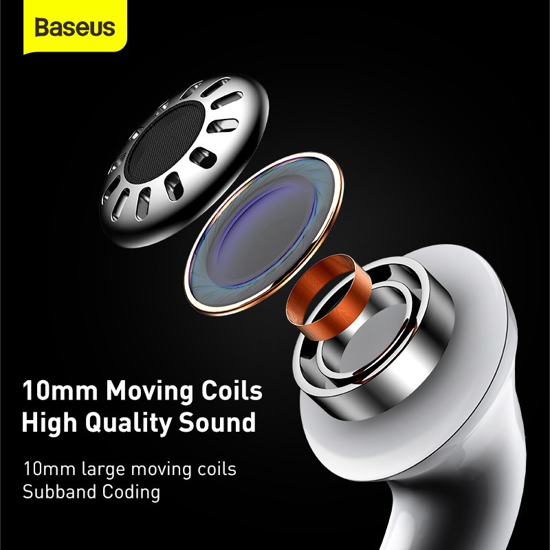 Tai Nghe Bluetooth Baseus Enock W3 TWS 5.0 Âm Thanh Nổi  /  UGREEN HiTune T1 có 4 micro kết nối