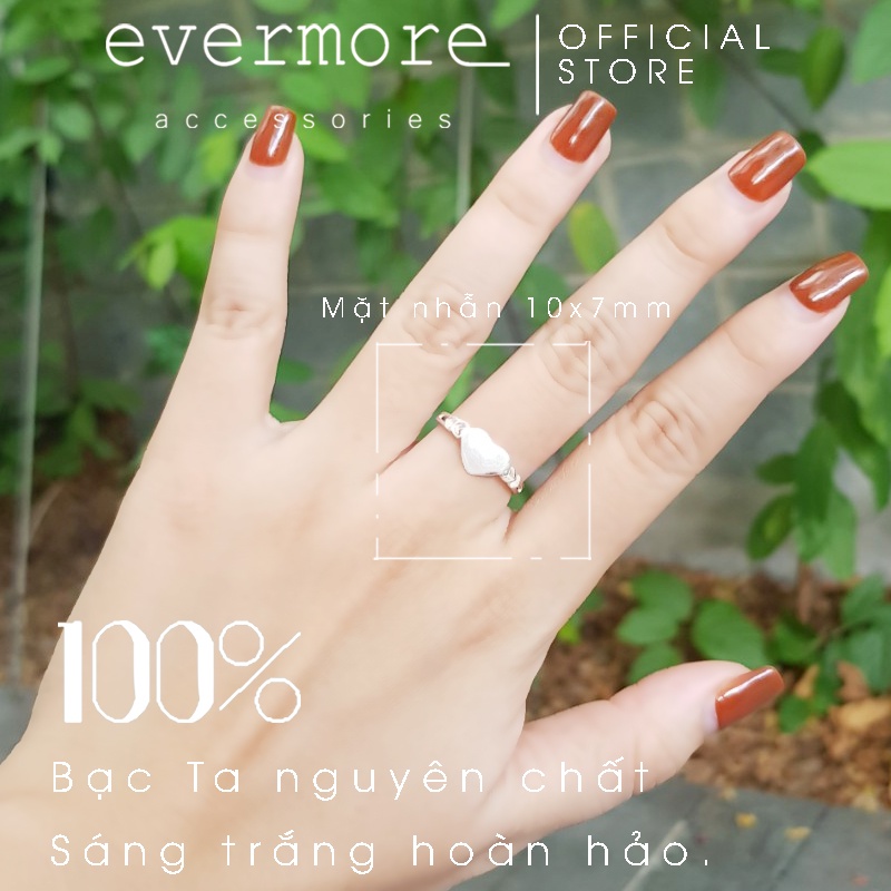 Nhẫn bạc trái tim EVERMORE, nhẫn bạc Little Heart thanh lịch, minimalism - N038