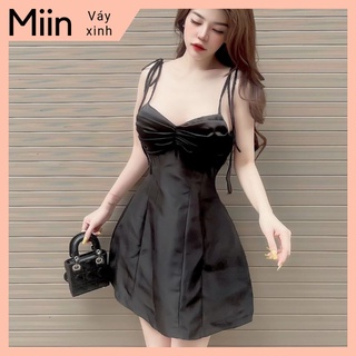 Váy 2 dây tapta phối ly ngực