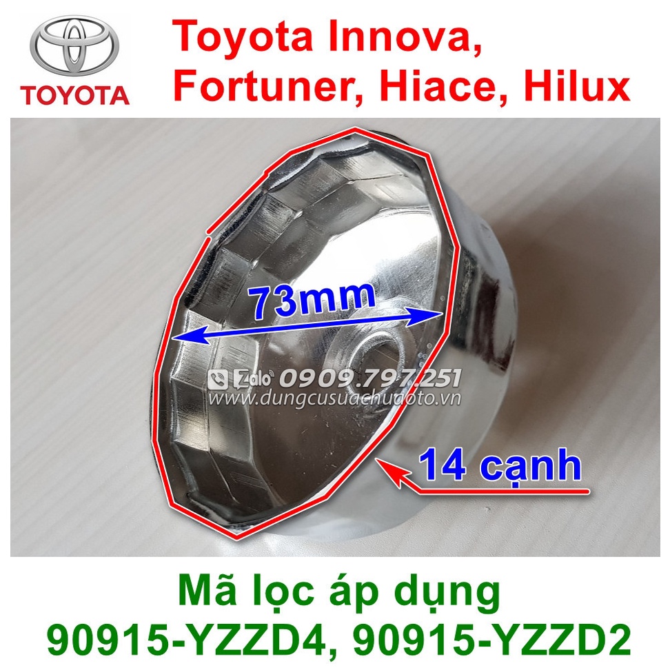 Cảo mở lọc nhớt Toyota Innova, Fortuner, Hiace, Hilux