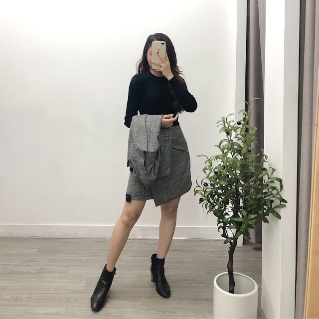 Set Vest + Chân váy dạ