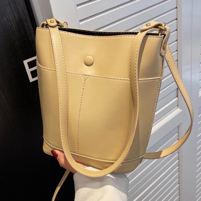 Túi Đeo Vai Màu Trơn Cỡ Lớn Có Thể Điều Chỉnh Dây Đeo Thời Trang Cho Nữ