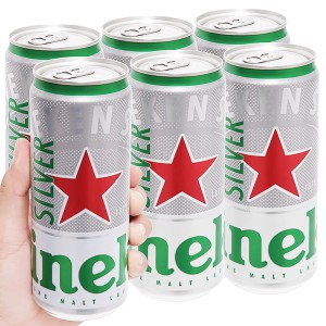 Lốc 6 Lon Bia Cao Heineken Silver - Heineken Bạc 330ml/Lon Date Luôn Mới