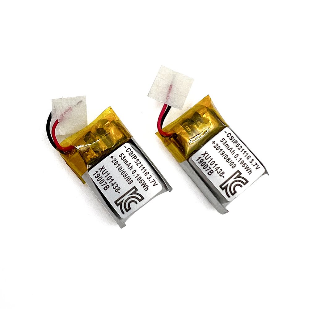Pin lipo 3.7V 53mAh 16x11x5.2MM xuất hàn CSIP521116  dùng cho tai nghe thiết bị điện - ShopLinhKienM2M