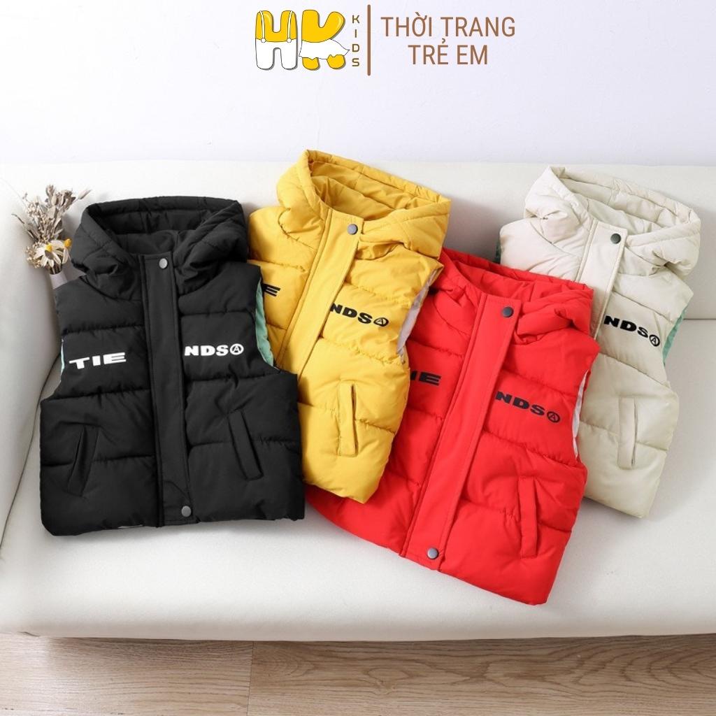 Áo phao GILE cho bé HK KIDS, chất liệu siêu nhẹ, cản gió giữ ấm, áo kèm mũ 4 màu sắc cho bé trai và gái từ 2-9 tuổi