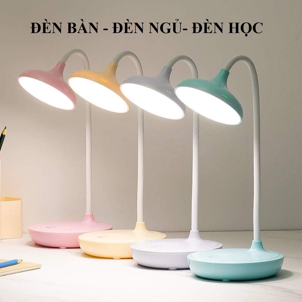 Đèn học, đèn bàn tích điện 3 màu ánh sáng chống cận mỏi mắt- đọc sách, học tập, làm việc thiết kế đẹp mắt