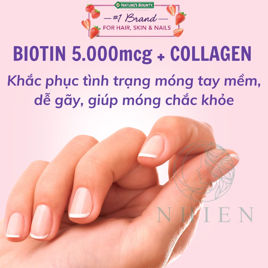 Viên uống đẹp da móng tóc Hair, Skin Nails Nature Bounty