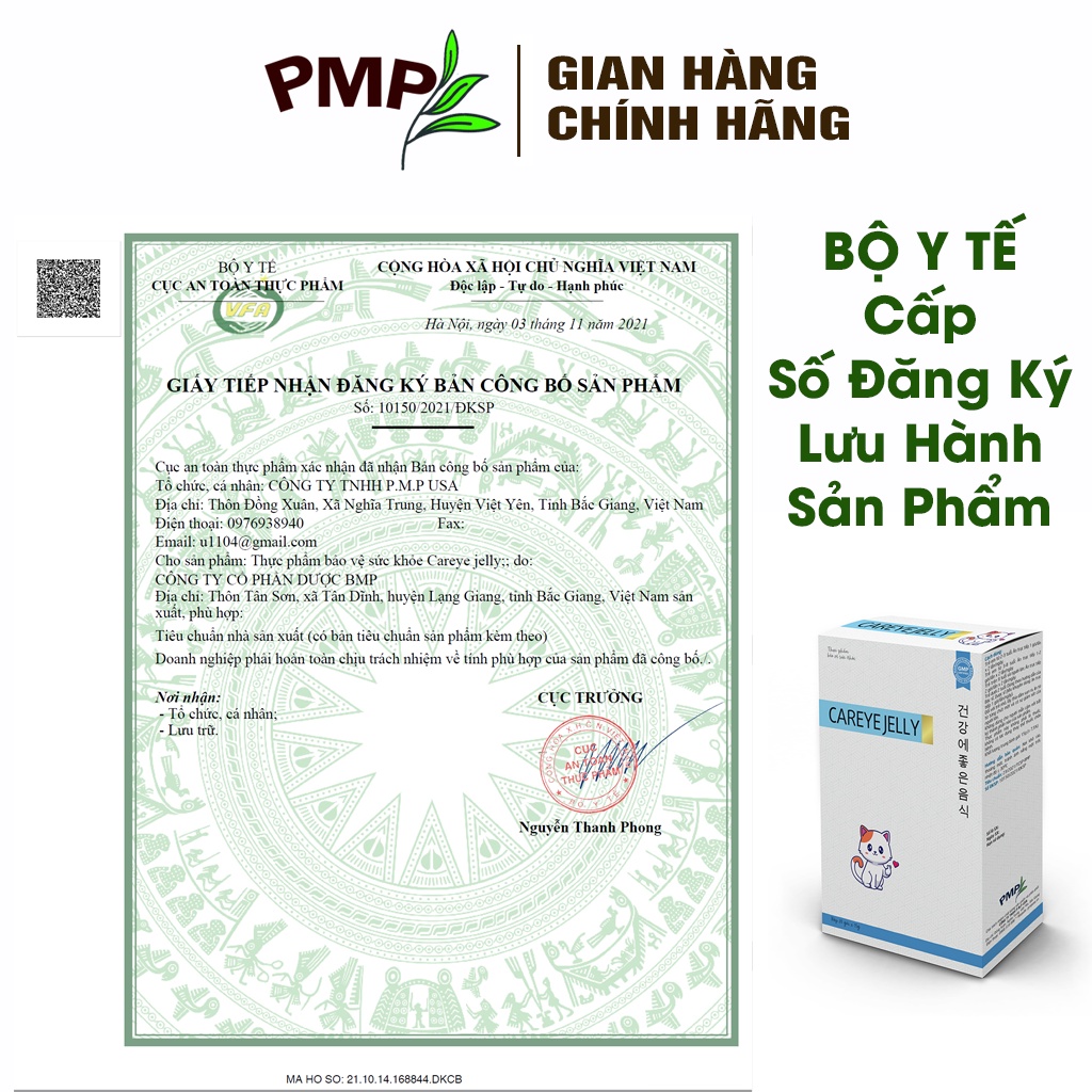 Bổ Mắt Careye PMP - Tăng Cường Thị Lực, Ngăn Ngừa Cận Thị Tiến Triển, Dành Cho Trẻ Em, Người Lớn