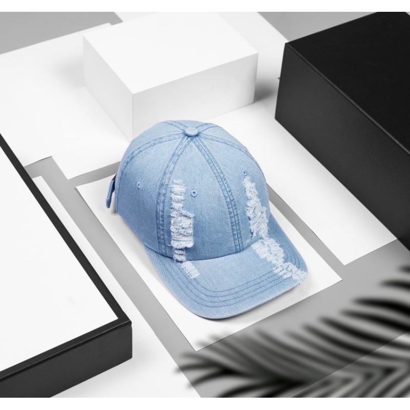 Nón Kết Jeans Rách Tưa Bụi Bặm