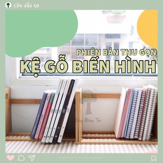 Kệ Sách Gỗ Trúc Biến Hình Phiên Bản Thu Gọn Bamboo Book Shelf