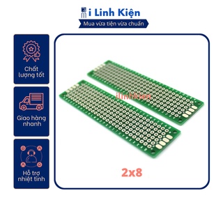 Pcb lỗ 2x8cm phíp thủy tinh fr4 2 mặt