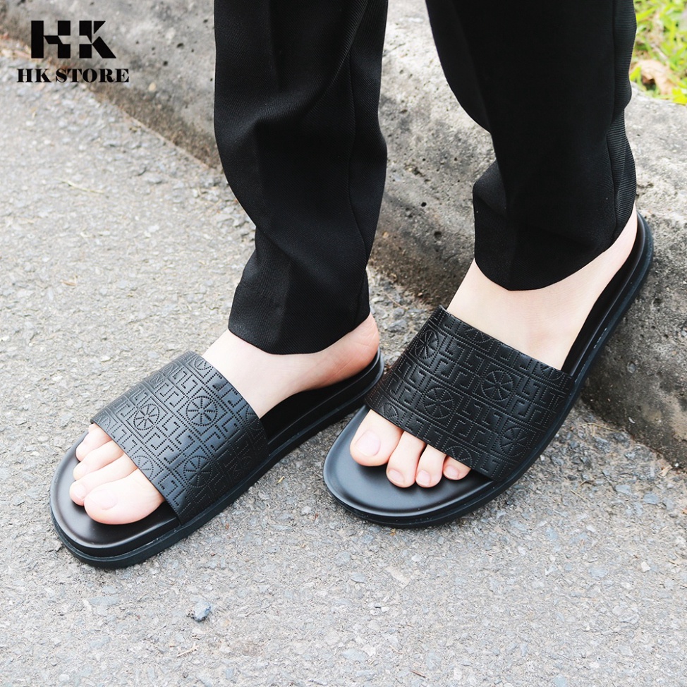 Dép nam da xịn - kiểu dáng nhẹ nhàng dễ sử dụng cực êm chân - hàng chính hãng HK.STORE da xịn bảo hành 12 tháng.