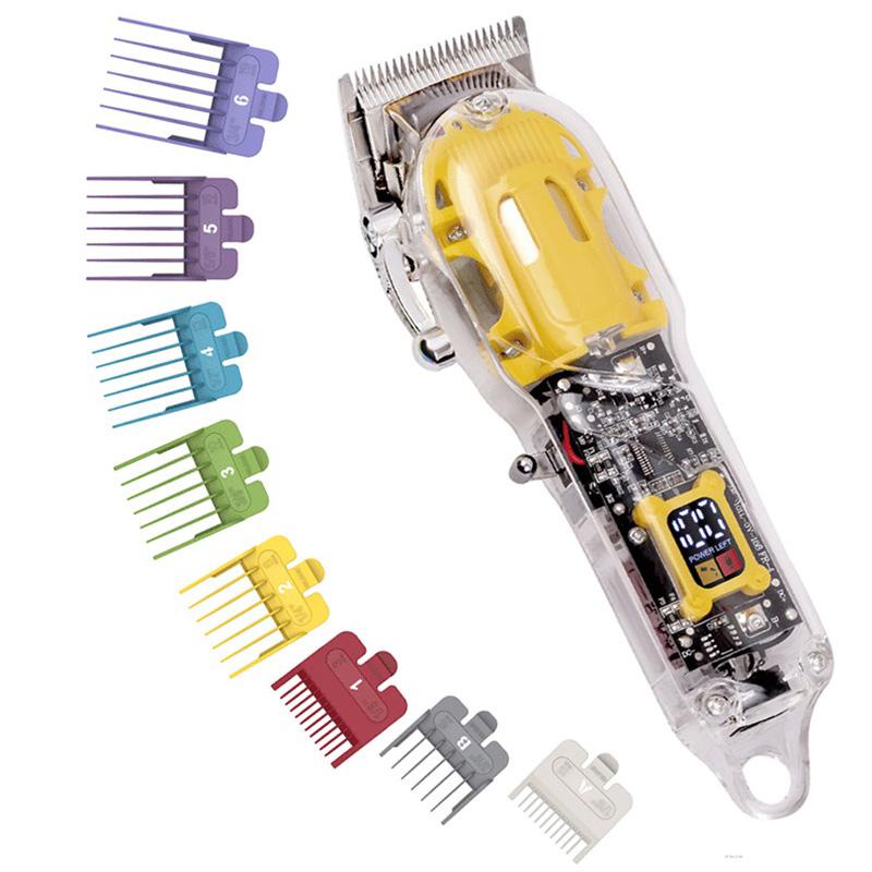 Tông Đơ Điện Tử Màn Hình LCD Kỹ Thuật Số Chuyên Dụng Cho Salon Làm Tóc Có Thể Sạc Lại